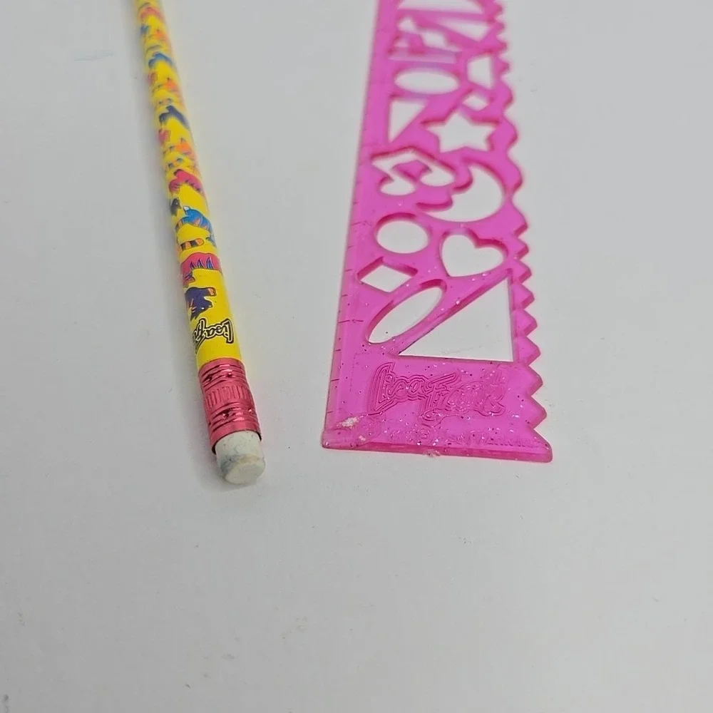 Vtg Lisa Frank Cleocatra All In One Stationery Paper Postalette Pencil Stencil